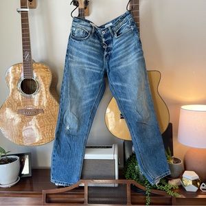 Pilcro 100% cotton relaxed straight jeans / Sz 27